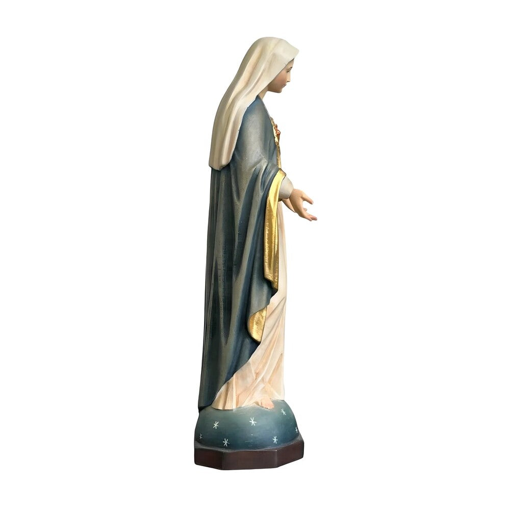 Sculpture of the Immaculate Heart of Mary, Val Gardena Wood Craftsmanship