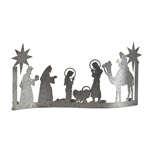Silhouette Twist Nativity Advent Candleholder