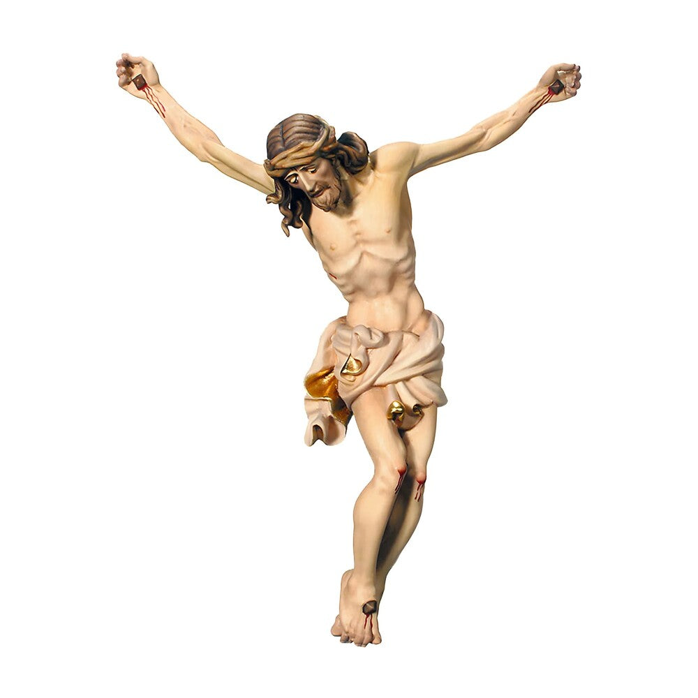Hand Carved Baroque Corpus of Christ in Val Gardena Wood