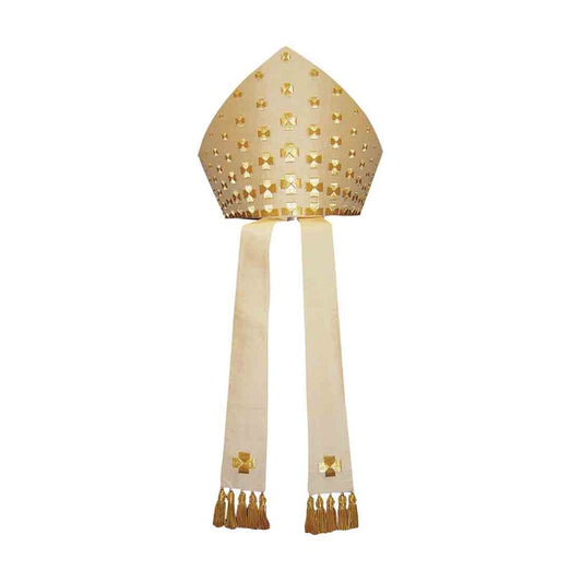 Pure Silk Gold Embroidered Mitre - PBM026M1