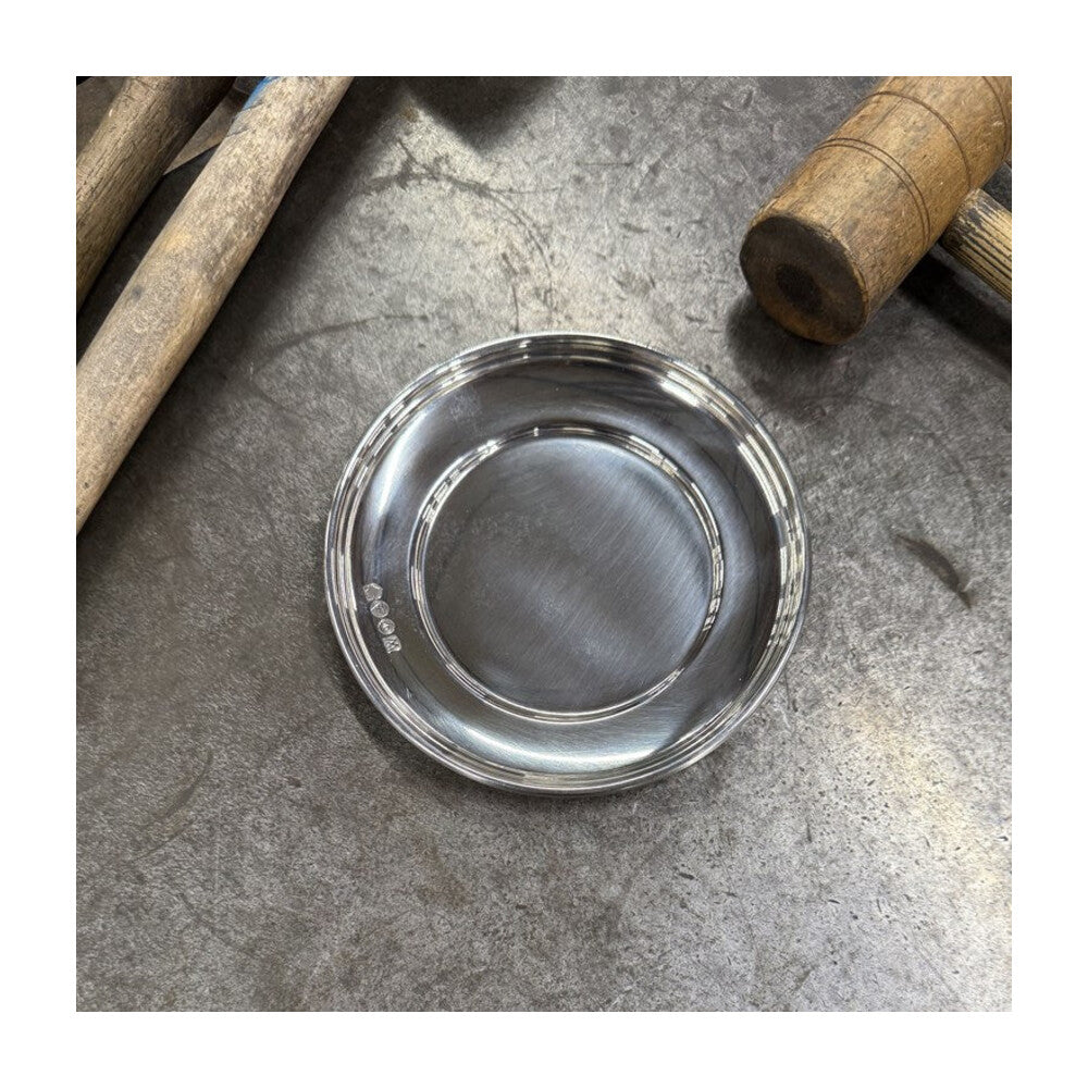 Small Polished Pewter Plate