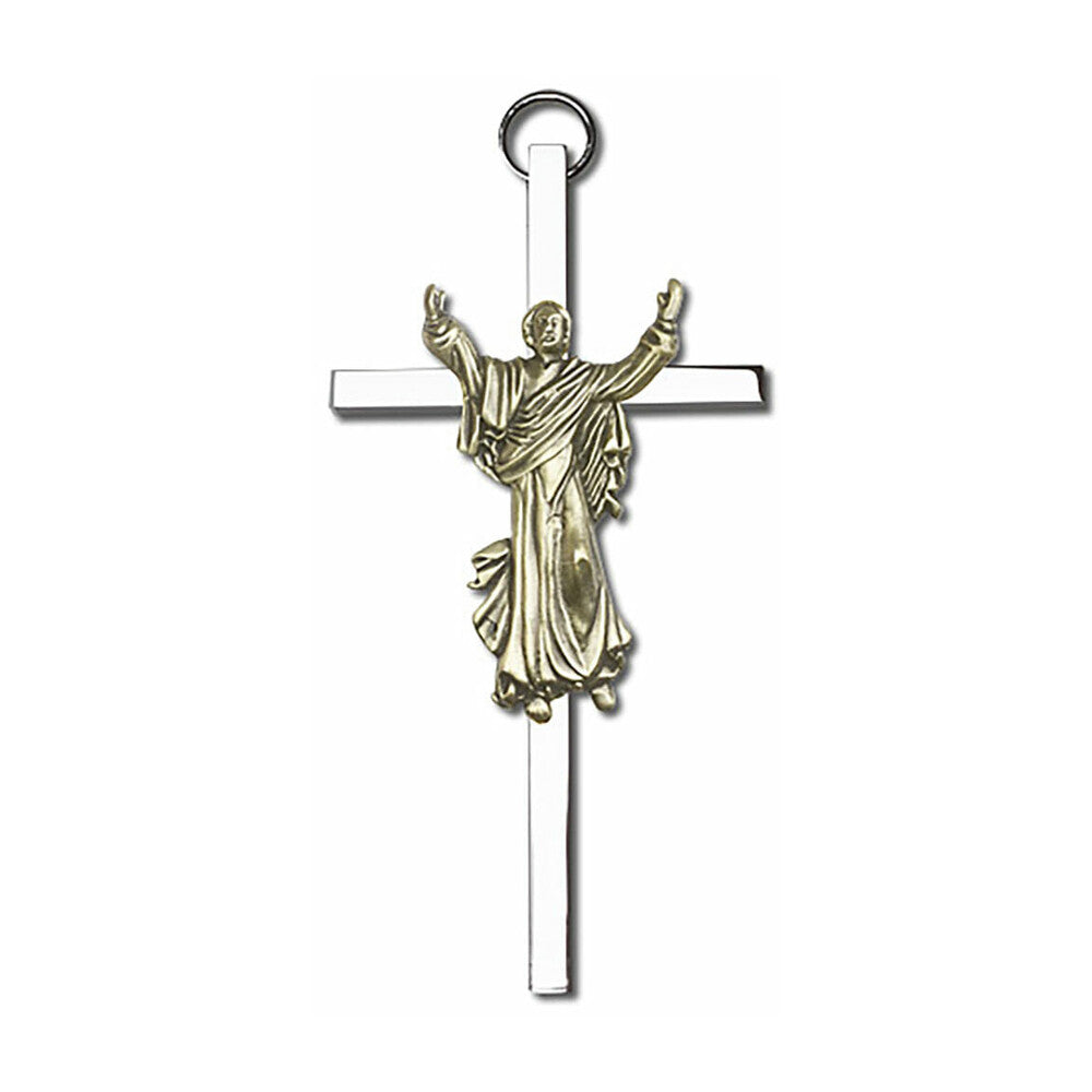 Risen Christ 4" Metal Wall Cross 4830