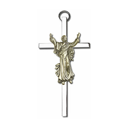 Risen Christ 4" Metal Wall Cross 4830