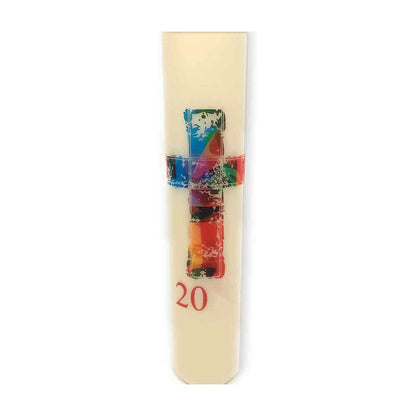 Stained Glass Cross Paschal Candle