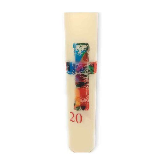 Stained Glass Cross Paschal Candle