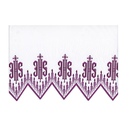 Purple Silk Embroidered Altar Cloth - Design BV1408P