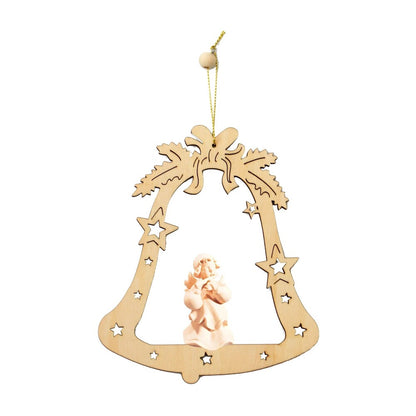 Musical Angel in maple wood in the Laser Carved Bell