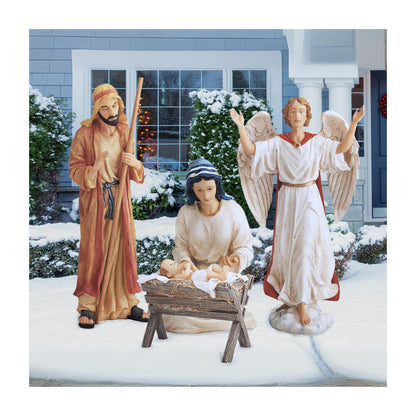 The Real Life Nativity 4 Piece Outdoor Set