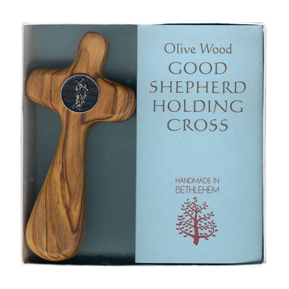 Boy's Good Shepherd Holding Cross
