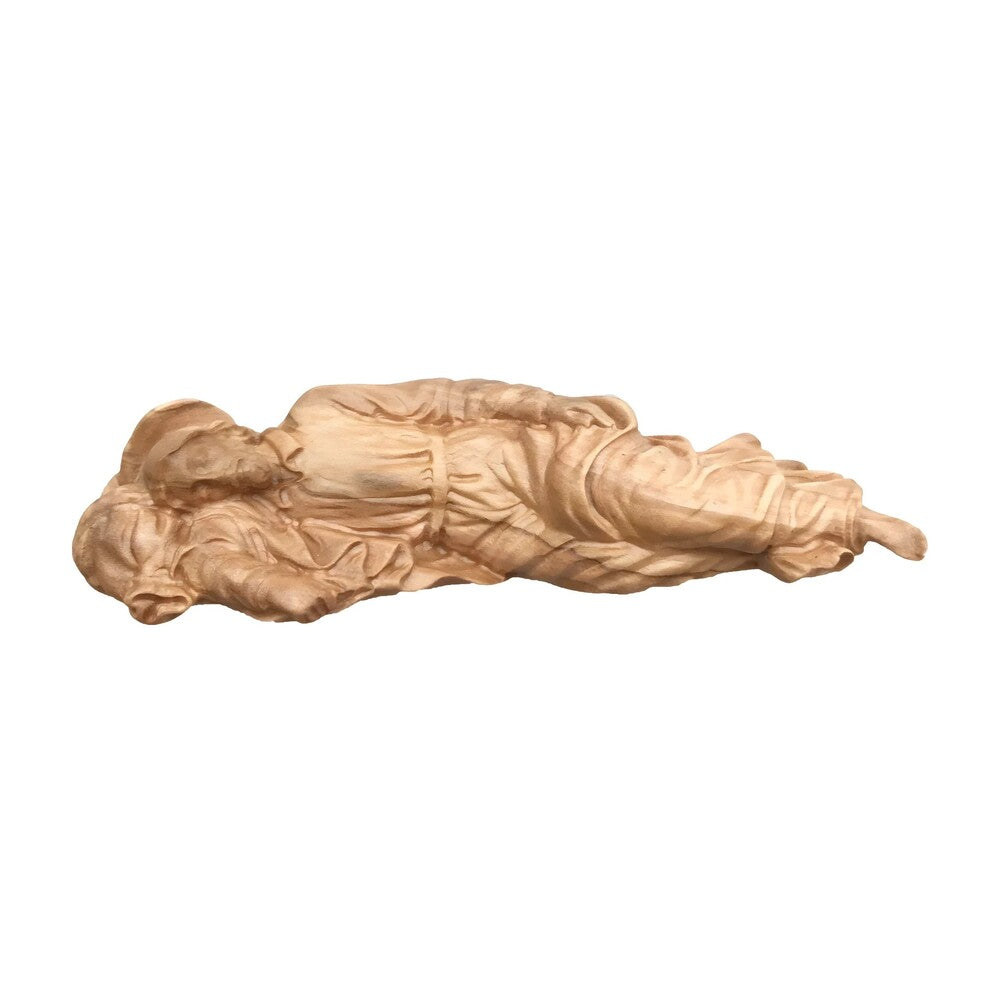Sleeping St. Joseph Sculpture in Val Gardena Wood Dolfi
