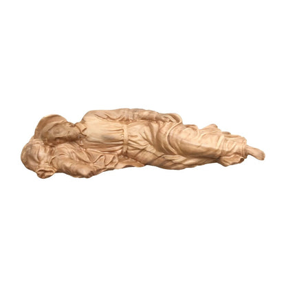 Sleeping St. Joseph Sculpture in Val Gardena Wood Dolfi