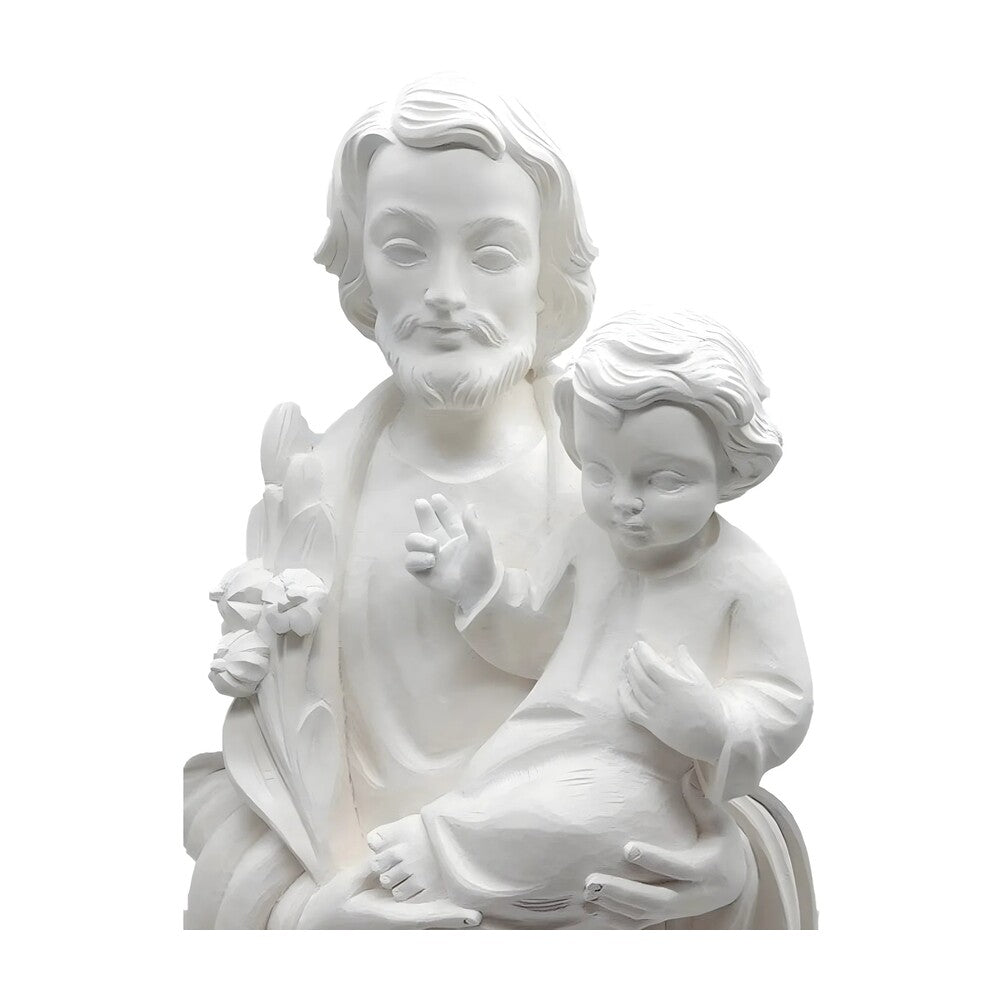 Saint Joseph with Child and Lily, Fiberglass Statue