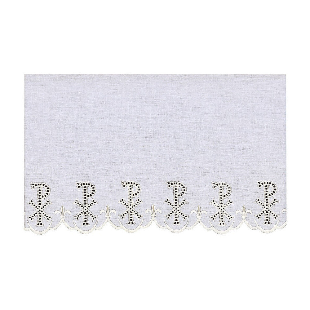 White Silk Embroidered Altar Cloth - Design BV6021
