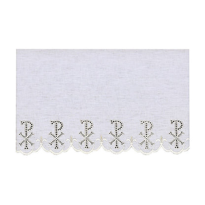 White Silk Embroidered Altar Cloth - Design BV6021