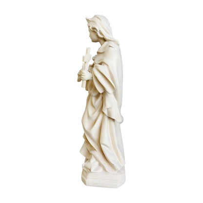 Wooden Statue Saint Margaret, Hand Carved and Painted in Val Gardena