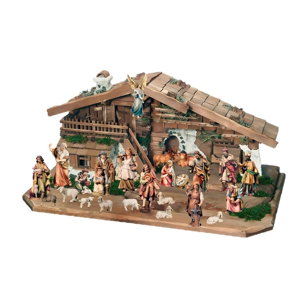 Complete 27pc Nativity Set With Stable