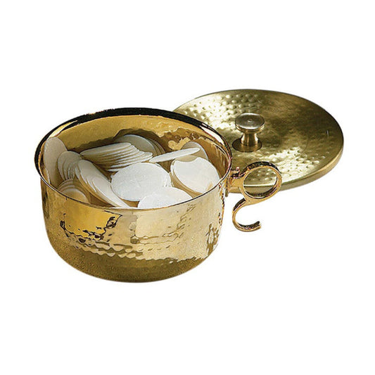 Brass Ciborium Gold Plated Hosts