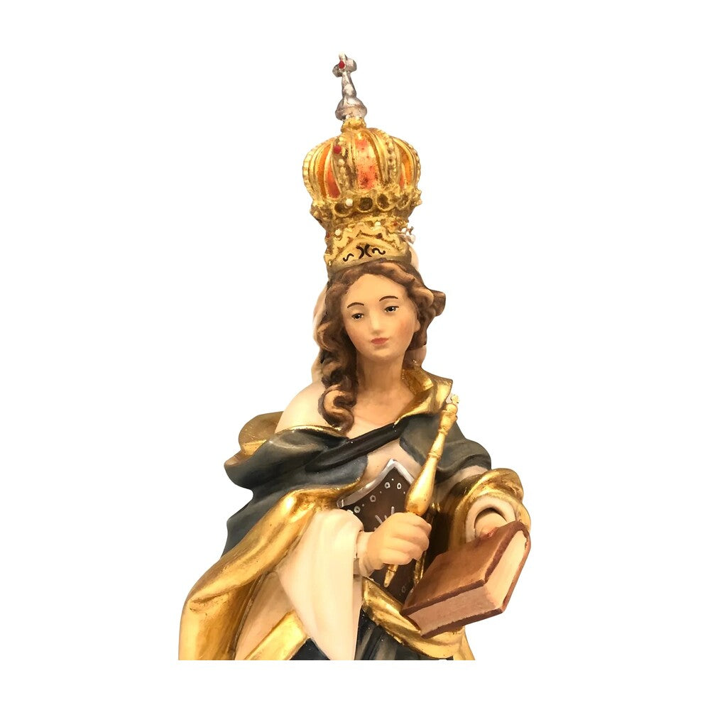 Saint Cunigunde Hand-Painted Wood Statue | Val Gardena Sculpture