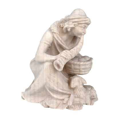 Shepherd with Horn and Lamb - Maple Wood