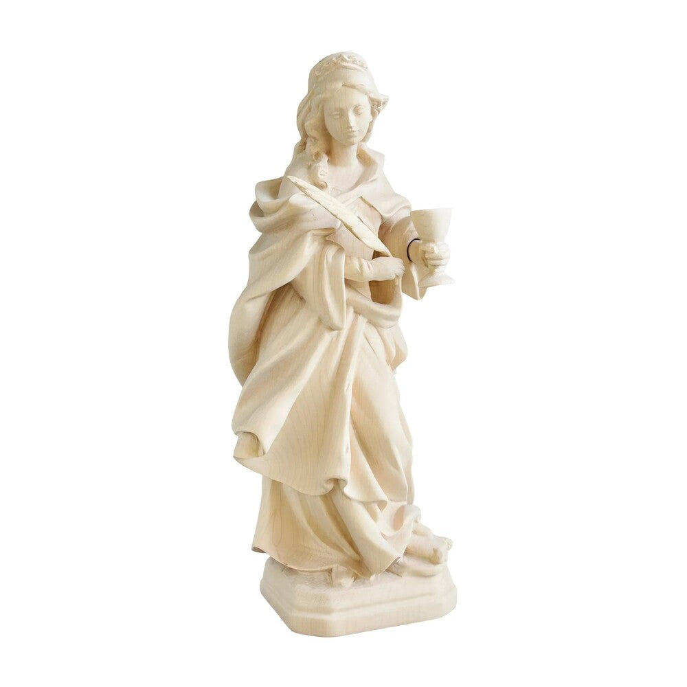 Saint Ottilia Hand-Carved Wood Statue | Val Gardena