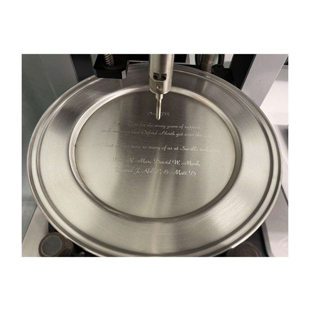 Large Antique Finish Pewter Plate