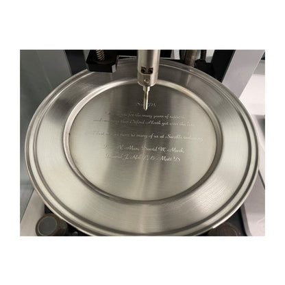 Large Antique Finish Pewter Plate