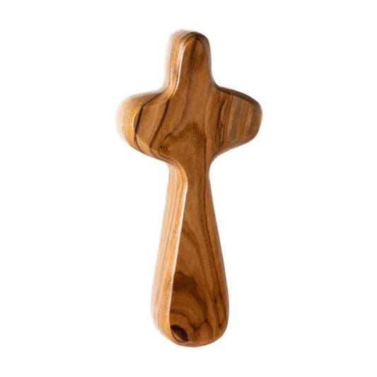 Olive Wood Pocket Holding Cross