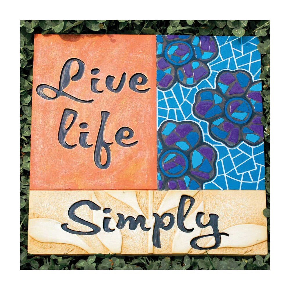 Garden Stone Plaque, Live Life Simply