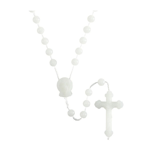 Rose-Scented White Cord Rosary