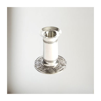 Large Celtic Base Pewter Candle Holder
