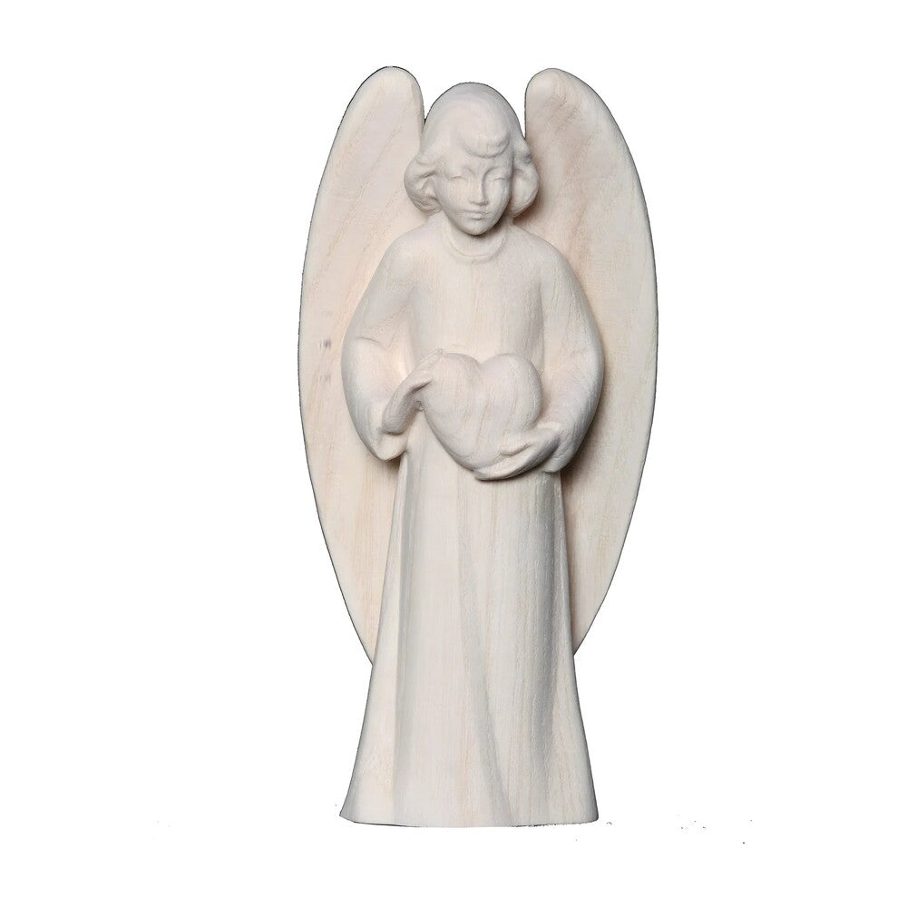 Guardian Angel with Maple Wood Heart, Val Gardena Craftsmanship