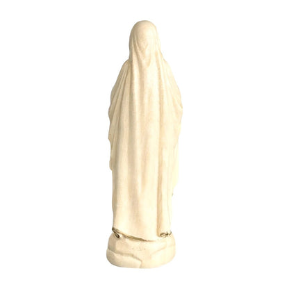 Hand-carved Lourdes Madonna statue in maple and linden wood