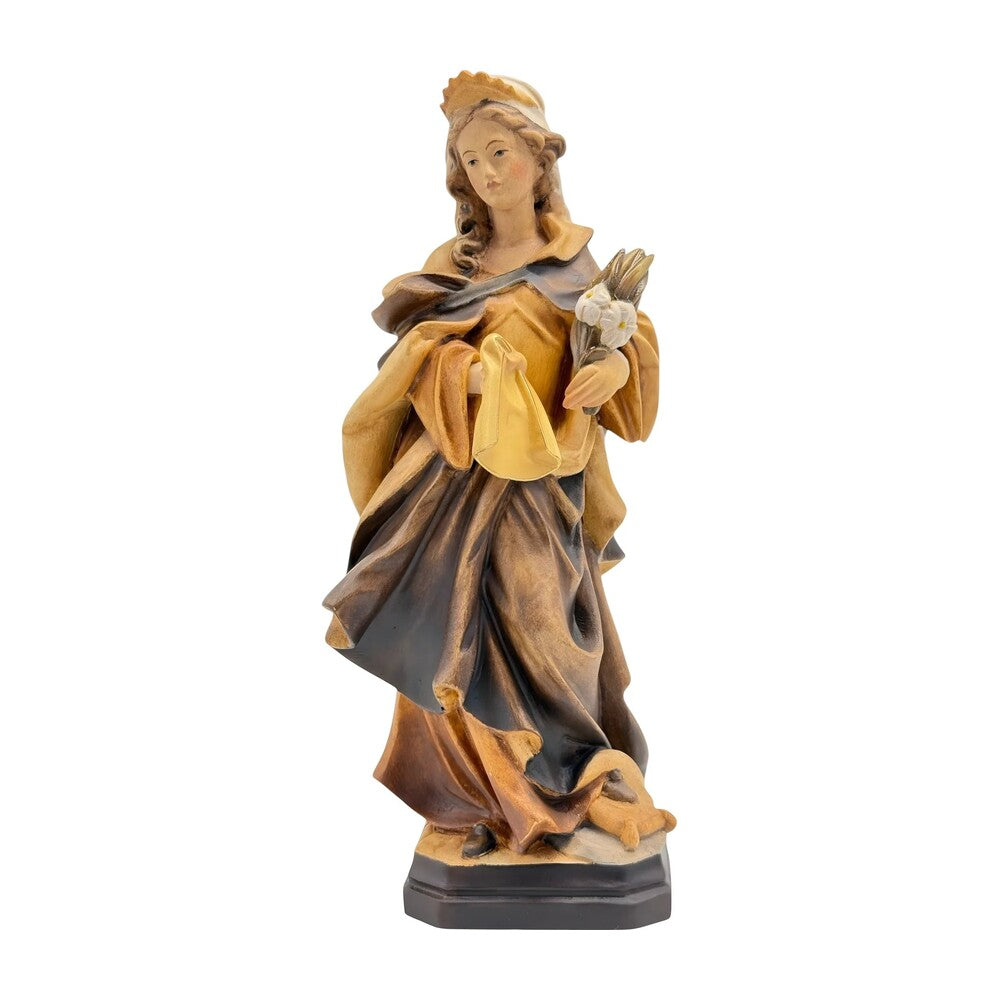 Saint Veronica: Hand-Carved Wood Sculpture from Val Gardena