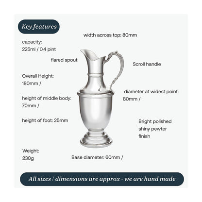Small Pewter Claret Jug