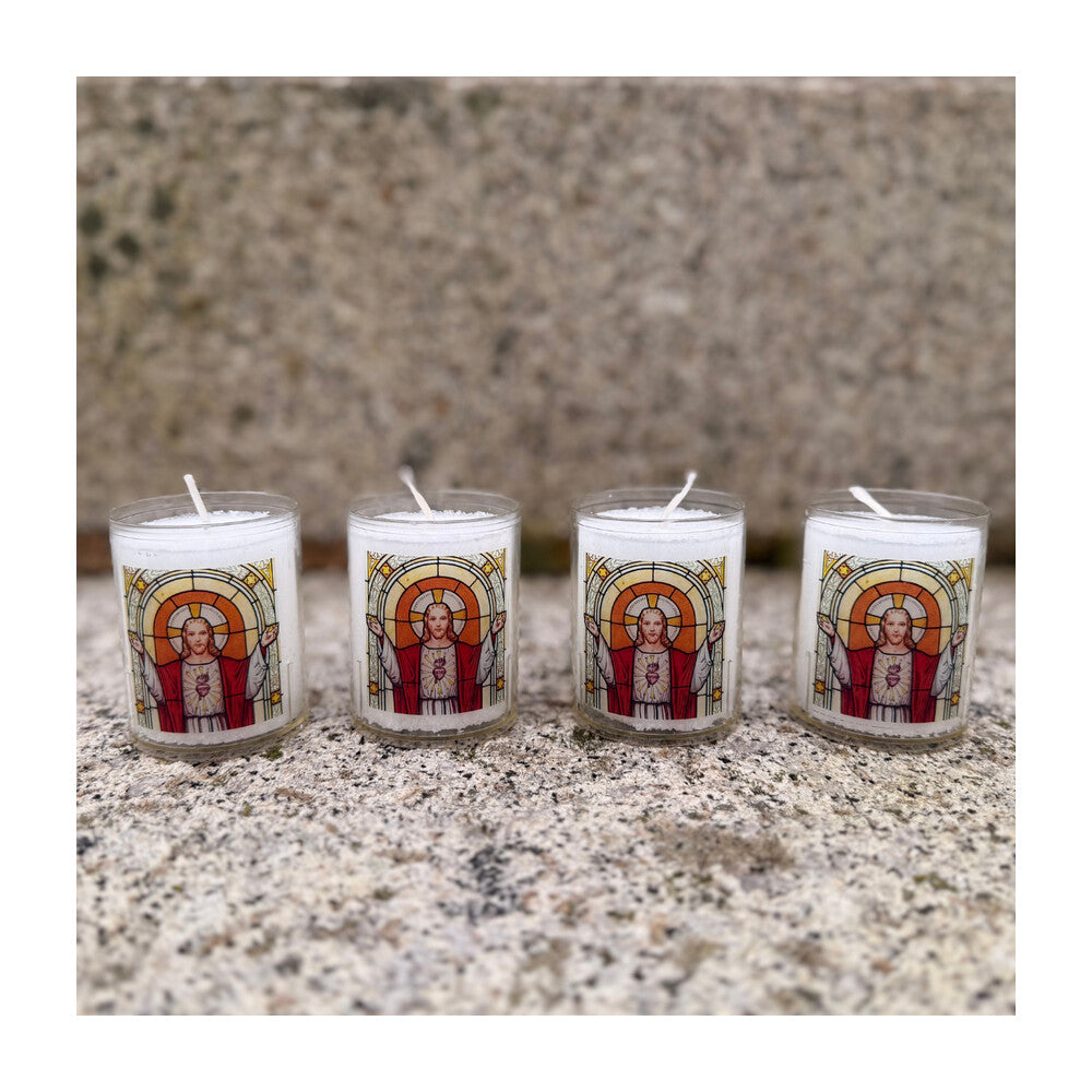 Sacred Heart 24hr Votive Lights, Pack of 4