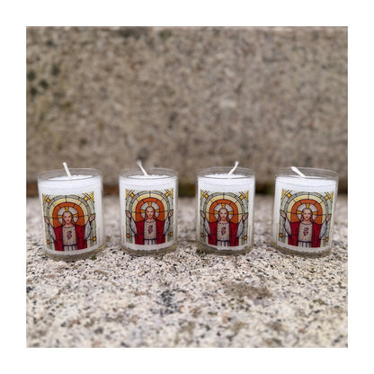 Sacred Heart 24hr Votive Lights, Pack of 4