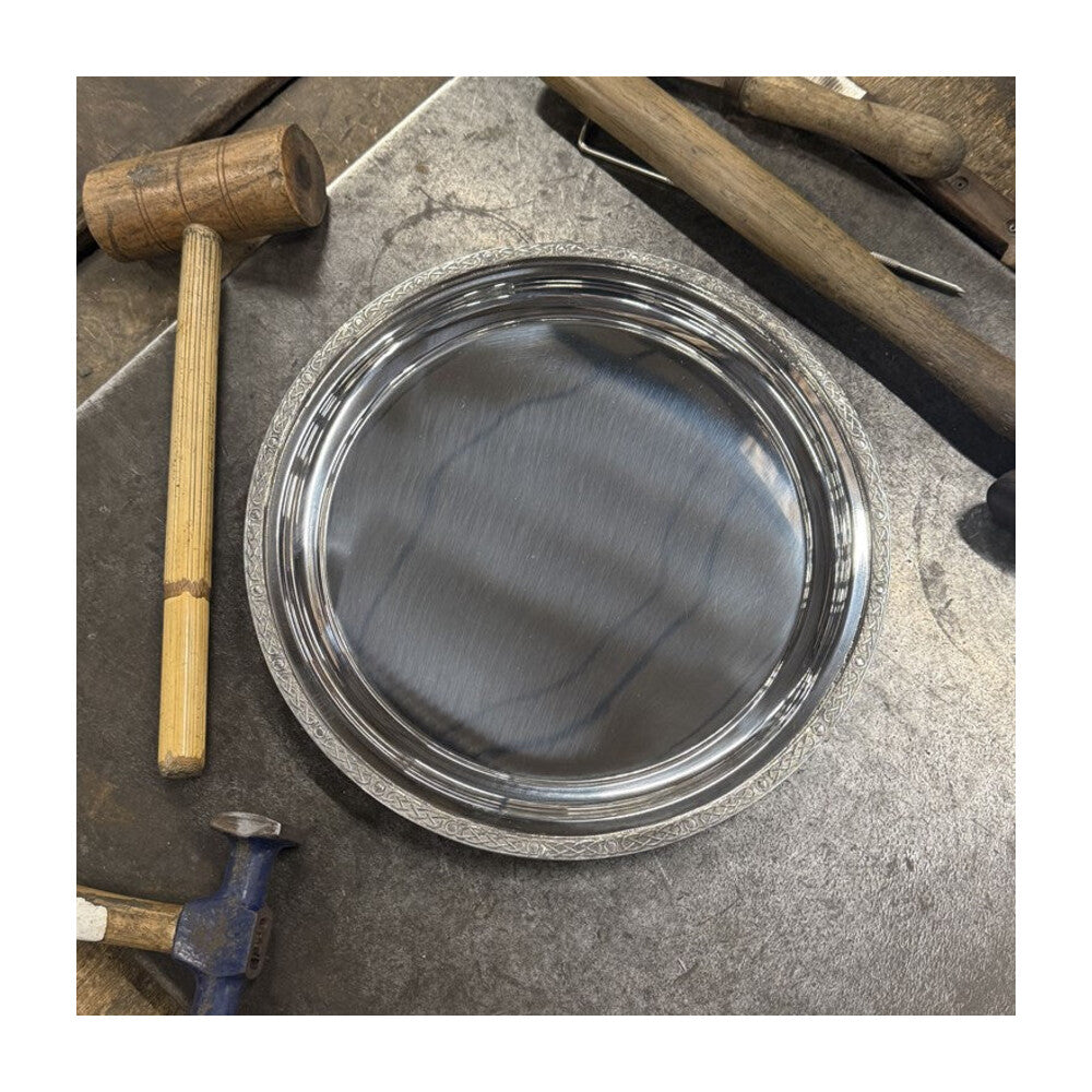 Large Celtic Rim Pewter Tray