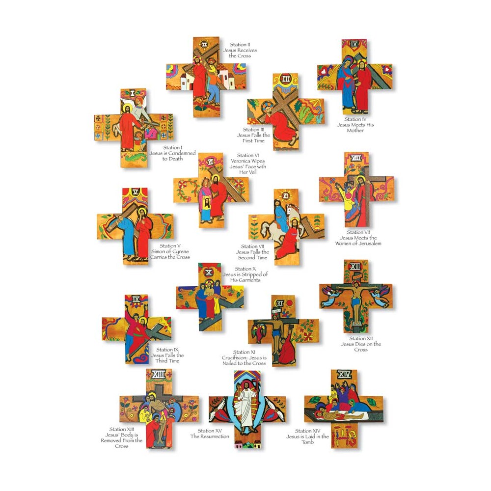 Fair Trade Hand Painted Stations of the Cross