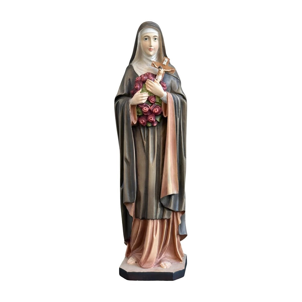 Statue of Saint Thérèse of Lisieux in hand-carved and hand-painted wood