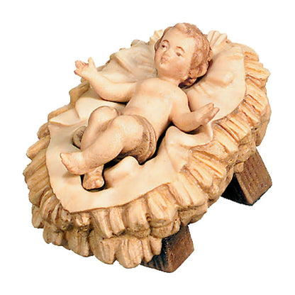 Baby Jesus with Crib - Maple Wood