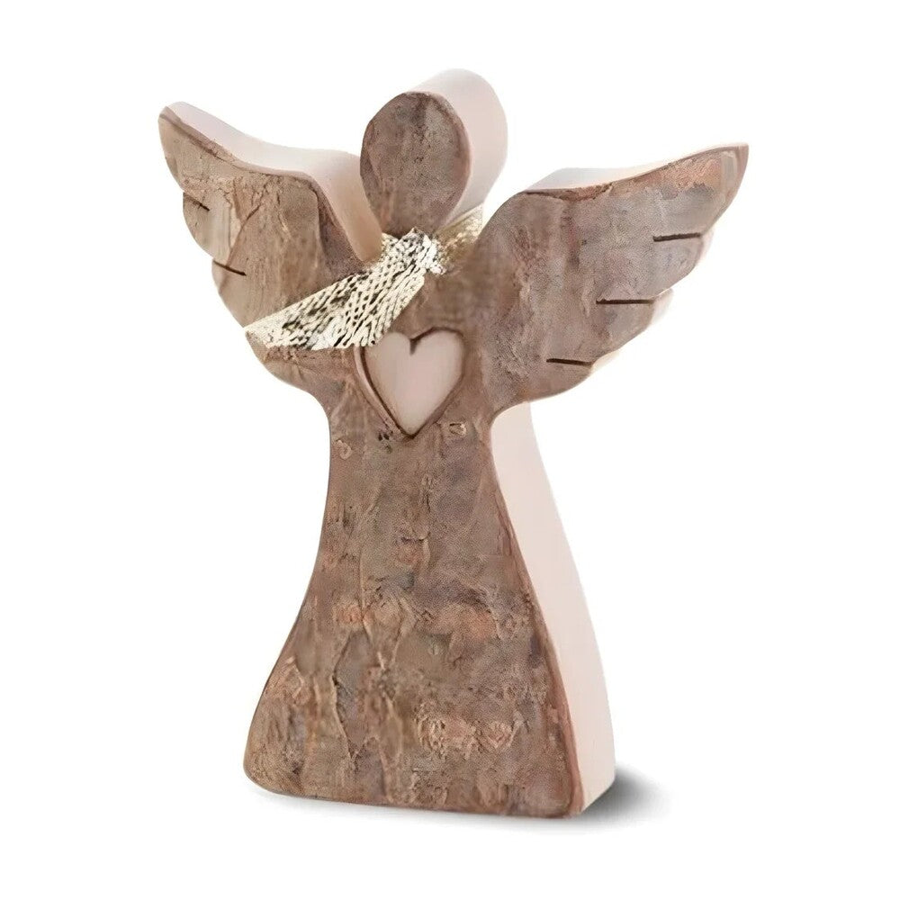 Guardian Angel with Heart - Pine Wood Crafts