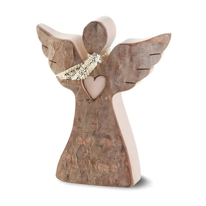 Guardian Angel with Heart - Pine Wood Crafts