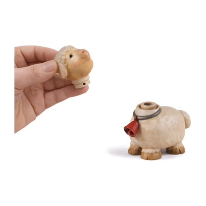 Lamb with Red Bell - Maple Wood