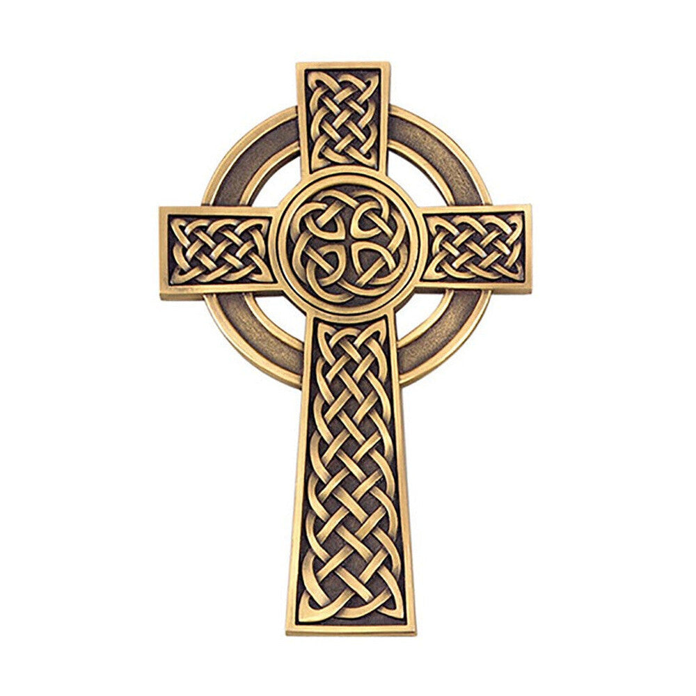 8" Fine Pewter Knotted celtic Cross, Style JC9022K