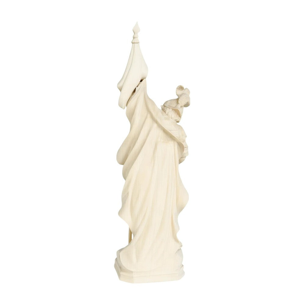 Hand-Carved Wooden Saint Florian Statue from Val Gardena