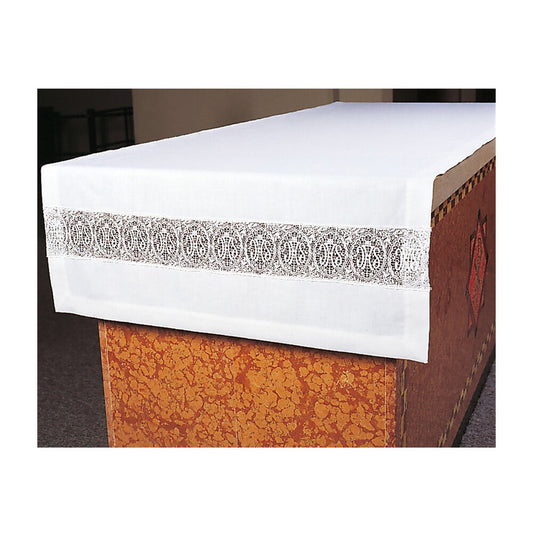Communion Table Cover with Embroidered 4 3/4” Lace - Design 1215AX