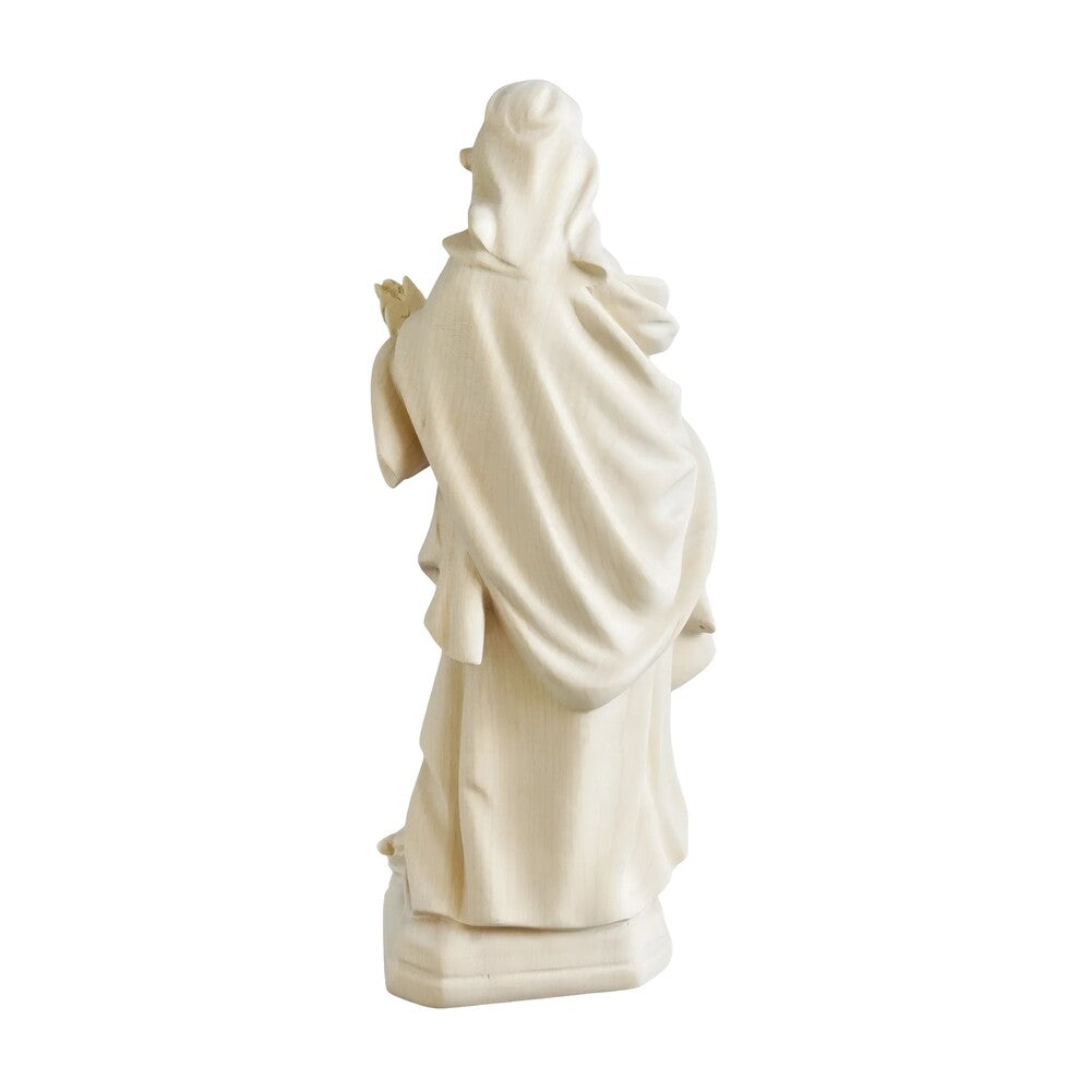 Saint Veronica: Hand-Carved Wood Sculpture from Val Gardena