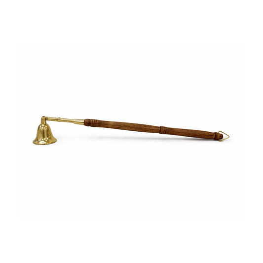 Wooden Handle Candle Snuffer with Brass Bell – 14.5"