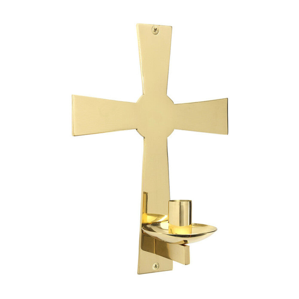 Plain Cross Wall-Mounted Candleholder