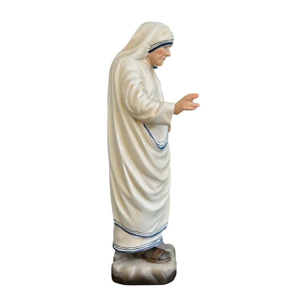 Saint Teresa of Calcutta Statue in Maple and Lime Wood Val Gardena
